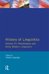 History of Linguistics Vol III_cover