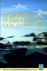 European Human Rights Case Summaries_cover