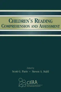 Children's Reading Comprehension and Assessment_cover