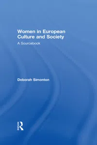 Women in European Culture and Society_cover