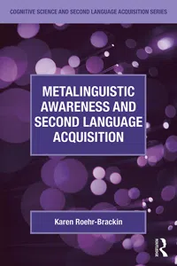 Metalinguistic Awareness and Second Language Acquisition_cover