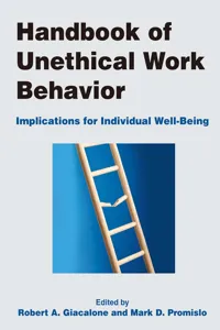 Handbook of Unethical Work Behavior:_cover