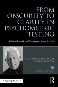 From Obscurity to Clarity in Psychometric Testing_cover