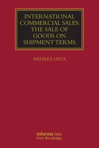 International Commercial Sales: The Sale of Goods on Shipment Terms_cover