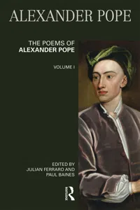 The Poems of Alexander Pope: Volume One_cover