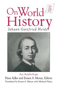 Johann Gottfried Herder on World History: An Anthology_cover