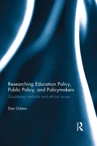 Researching Education Policy, Public Policy, and Policymakers_cover