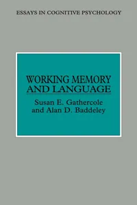 Working Memory and Language_cover