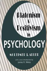 Platonism and Positivism in Psychology_cover