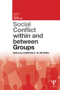 Social Conflict within and between Groups_cover