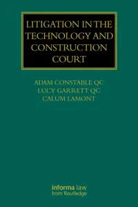Litigation in the Technology and Construction Court_cover