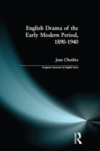 English Drama of the Early Modern Period 1890-1940_cover
