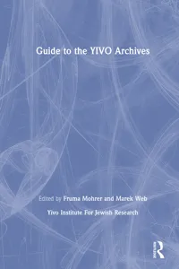 Guide to the YIVO Archives_cover