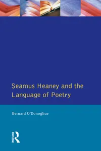 Seamus Heaney and the Language Of Poetry_cover