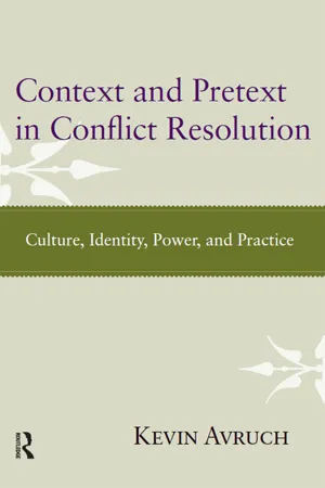 Context and Pretext in Conflict Resolution