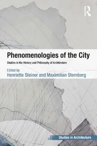 Phenomenologies of the City_cover