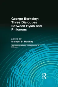 George Berkeley: Three Dialogues Between Hylas and Philonous_cover