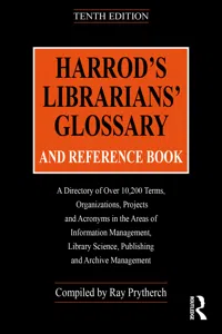 Harrod's Librarians' Glossary and Reference Book_cover