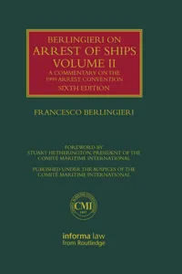 Berlingieri on Arrest of Ships Volume II_cover