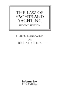 The Law of Yachts & Yachting_cover