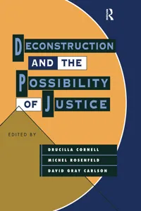 Deconstruction and the Possibility of Justice_cover