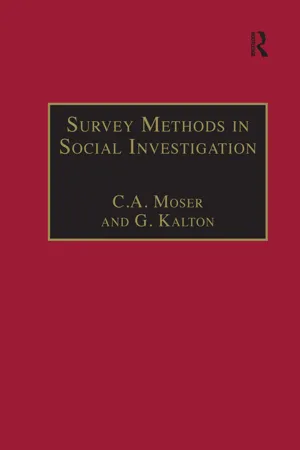 Survey Methods in Social Investigation