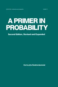 A Primer in Probability_cover