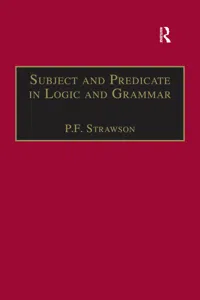 Subject and Predicate in Logic and Grammar_cover