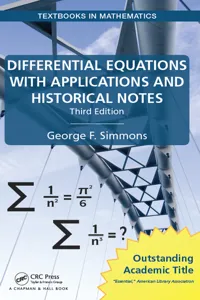 Differential Equations with Applications and Historical Notes_cover