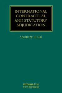 International Contractual and Statutory Adjudication_cover