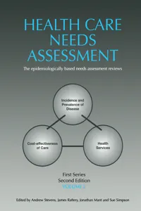 Health Care Needs Assessment, First Series, Volume 2, Second Edition_cover