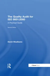 The Quality Audit for ISO 9001:2000_cover