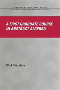 A First Graduate Course in Abstract Algebra_cover