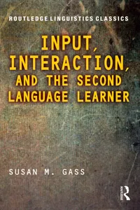 Input, Interaction, and the Second Language Learner_cover
