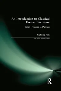 An Introduction to Classical Korean Literature: From Hyangga to P'ansori_cover