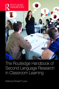 The Routledge Handbook of Second Language Research in Classroom Learning_cover