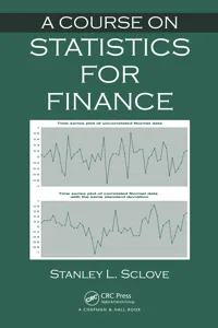 A Course on Statistics for Finance_cover