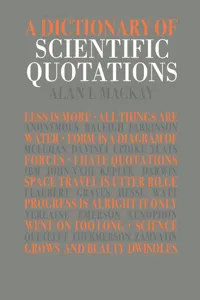 A Dictionary of Scientific Quotations_cover