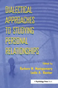 Dialectical Approaches to Studying Personal Relationships_cover