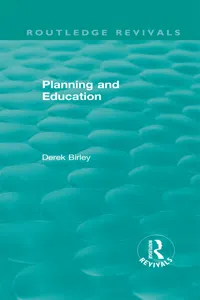 Routledge Revivals: Planning and Education_cover