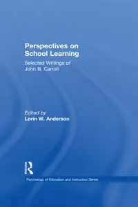 Perspectives on School Learning_cover