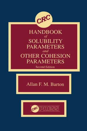 CRC Handbook of Solubility Parameters and Other Cohesion Parameters