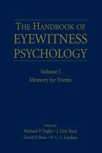 The Handbook of Eyewitness Psychology: Volume I_cover