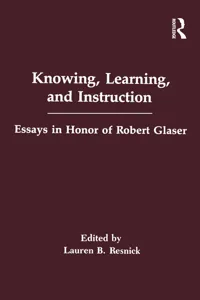 Knowing, Learning, and instruction_cover