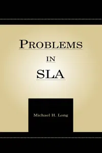 Problems in Second Language Acquisition_cover