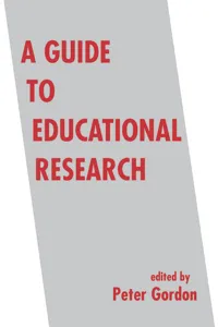 A Guide to Educational Research_cover