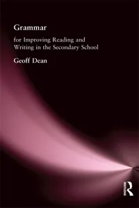 Grammar for Improving Writing and Reading in Secondary School_cover