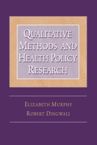 Qualitative Methods and Health Policy Research_cover