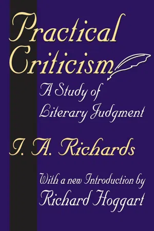 Practical Criticism