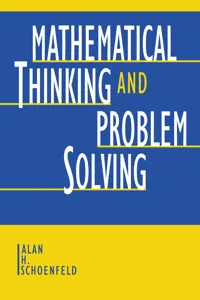 Mathematical Thinking and Problem Solving_cover